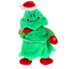 Игрушка мягкая механическая «Елочка в колпаке», зеленая фото