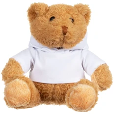 Игрушка мягкая «Мишка Cuddleton» в белом худи, коричневая фото