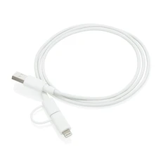 Кабель USB 2 в 1: micro USB / Lightning, XD Collection MFI, белый фото