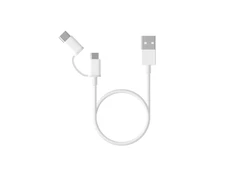 Кабель Mi 2 in 1 USB Cable Micro-USB to Type C, 30 см, белый фото
