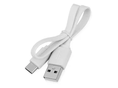 Кабель USB - Type C, плоский, 30см, белый фото