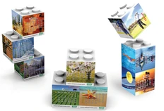 Календарь конструктор «Кубики», белый фото