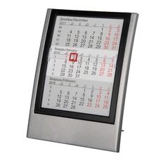 Календарь настольный на 2 года, черный / серый фото