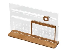 Календарь вечный из акрила Evermore, коричневый фото