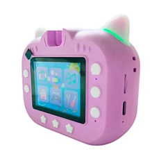 Камера детская c печатью фотографий Kid Joy Cat Print Cam P13, фиолетовая фото