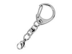 Карабин для брелока или флешки, серебристый фото