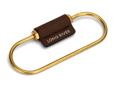 Карабин для ключей «Тоне», коричневый / золотой фото