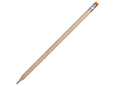 Карандаш с цветным ластиком Arriva, крафт / оранжевый фото