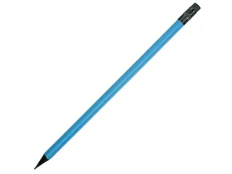 Карандаш трехгранный с ластиком Blackie 3D, голубой фото