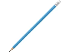 Карандаш заточенный с ластиком «Графит», голубой фото