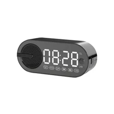 Колонка беспроводная c часами MyTone Sound Clock, черная фото