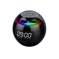 Колонка беспроводная Forza с часами и будильником, черная фото