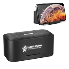 Колонка беспроводная с подсветкой гравировки Riffle, черная фото