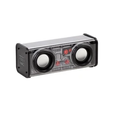 Колонка Bluetooth с разноцветной подсветкой-эквалайзером и прозрачным корпусом Buzz Light, черный фото