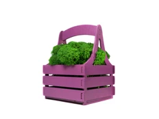 Композиция «Корзинка со мхом», фиолетовая фото