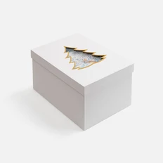 Коробка Christmas Tree, L, белая фото