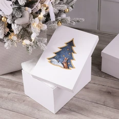 Коробка Christmas Tree, L, белая фото