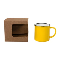 Коробка для кружек, 11,8х9,0х10,8 см, микрогофрокартон, коричневая фото