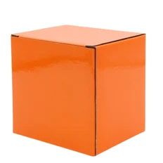 Коробка глянцевая для кружки Make Me, оранжевая фото