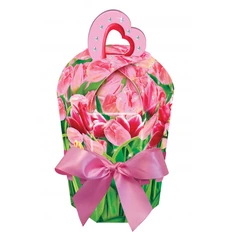 Коробка подарочная «Букет любви», 800 гр, розовая фото