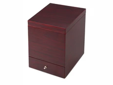 Коробка подарочная деревянная с выдвижным ящиком, красная фото