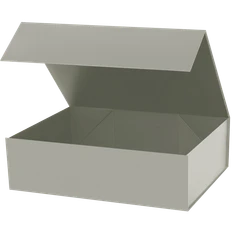 Коробка подарочная с магнитным клапаном Portobello, большая, серая фото