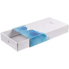 Коробка подарочная Sherst, белая / синяя фото