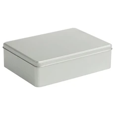 Коробка прямоугольная, большая, серебристая фото