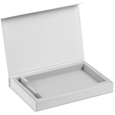 Коробка с ложементом под ежедневник и ручку Silk, ver. 2, белая фото