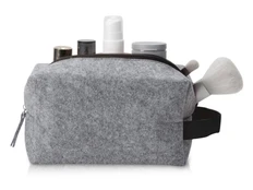 Косметичка из переработанного фетра с ручкой Felt, серая фото