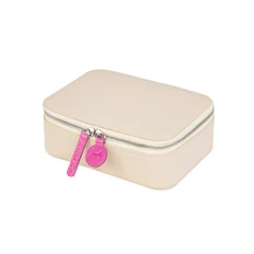 Косметичка-бокс для украшений Holdmark Beauty Collection, бежевая / розовая фото