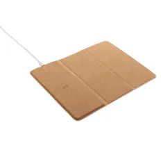 Коврик для мыши с функцией беспроводной зарядки и подставки XD Collection Cork, 10 Вт, коричневый фото