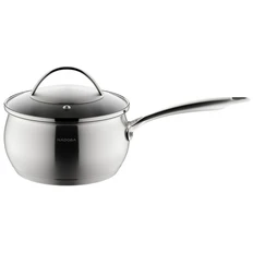 Ковш со стеклянной крышкой Linda, серебряный фото