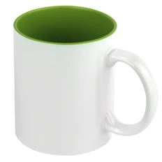 Кружка «Честер», белая / зеленая фото