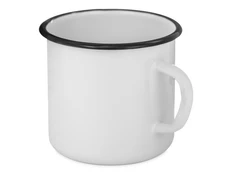 Кружка эмалированная Retro, 400 мл, белая фото
