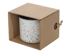 Кружка эмалированная в коробке Retro, 400 мл, белая фото