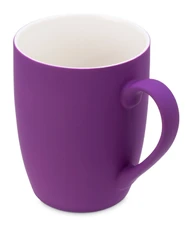 Кружка фарфоровая C1, soft-touch, фиолетовая фото