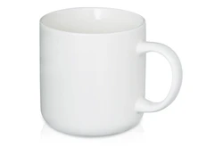 Кружка фарфоровая матовая Rita, белая фото