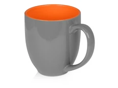 Кружка Gracy, 450 мл, серая / оранжевая фото