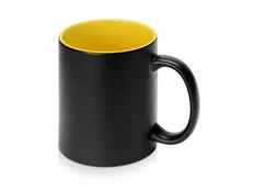 Кружка-хамелеон Surprise матовая, 325 мл, черная / желтая фото