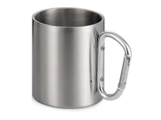 Кружка из стали с ручкой-карабином Elbrus, серебристая фото