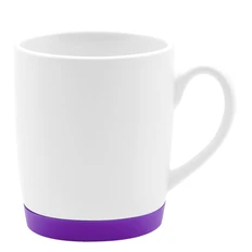 Кружка керамическая Make Me To Go, 320 мл, белая / фиолетовая фото