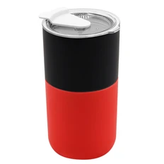 Кружка керамическая с силиконовой манжетой Funny To Go, 520 мл, черный / белый / красный фото