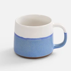 Кружка керамическая Laya, синяя / белая фото