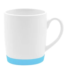 Кружка керамическая Make Me To Go, 320 мл, белая / голубая фото