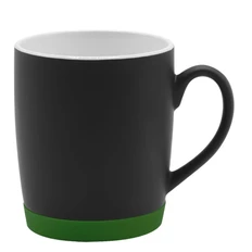 Кружка керамическая Make Me To Go, 320 мл, черная / зеленая фото