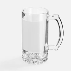 Кружка пивная для сублимационной печати Barbucks, прозрачная фото