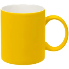 Кружка Promo Soft, soft touch, 340 мл, желтая фото