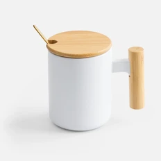 Кружка с ложкой Eco Fusion, белая фото