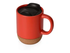 Кружка с пробковым дном и крышкой Denpasar, 400 мл, красная фото